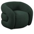 Meridian Furniture Roxbury Green Boucle Fabric Swivel Accent Chair