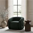 Meridian Furniture Roxbury Green Boucle Fabric Swivel Accent Chair