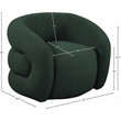 Meridian Furniture Roxbury Green Boucle Fabric Swivel Accent Chair