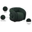 Meridian Furniture Roxbury Green Boucle Fabric Swivel Accent Chair