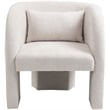 Meridian Furniture Sawyer Cream Chenille Fabric Accent Chair