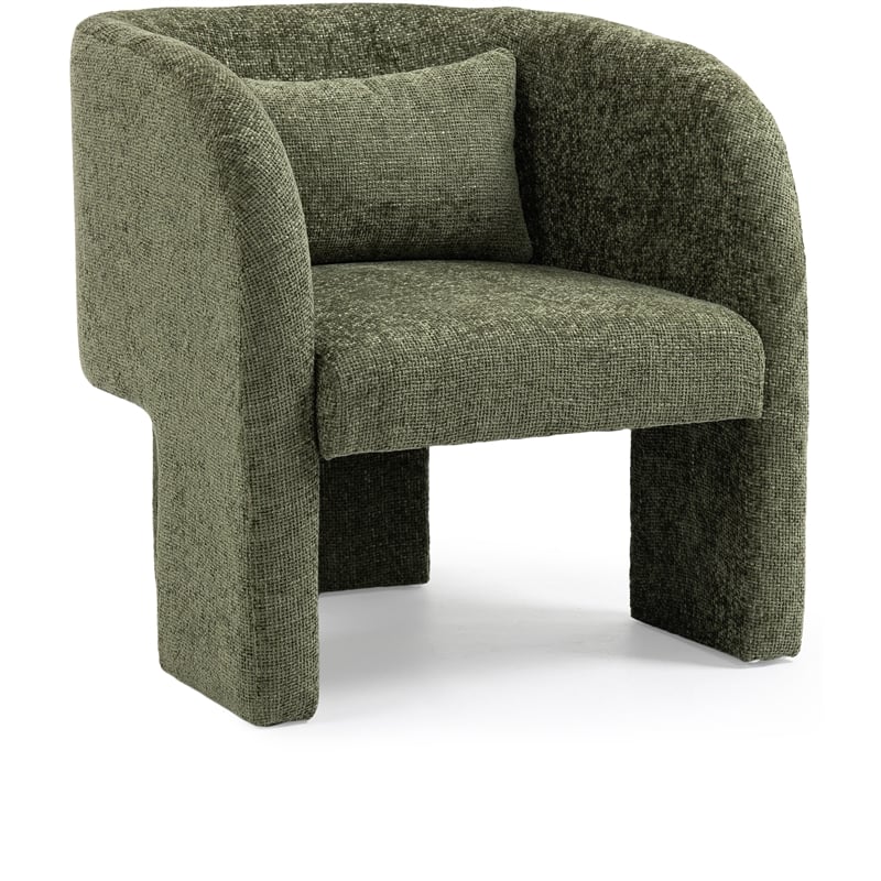 Meridian Furniture Sawyer Green Chenille Fabric Accent Chair