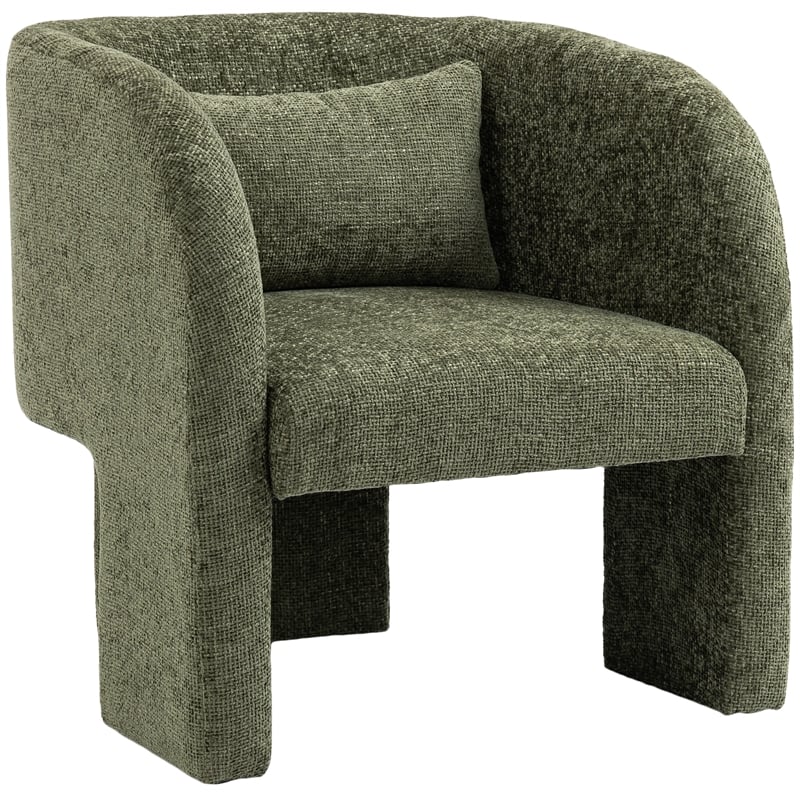 Meridian Furniture Sawyer Green Chenille Fabric Accent Chair