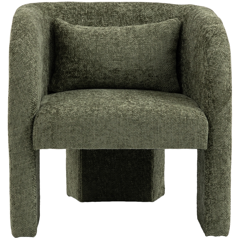Meridian Furniture Sawyer Green Chenille Fabric Accent Chair