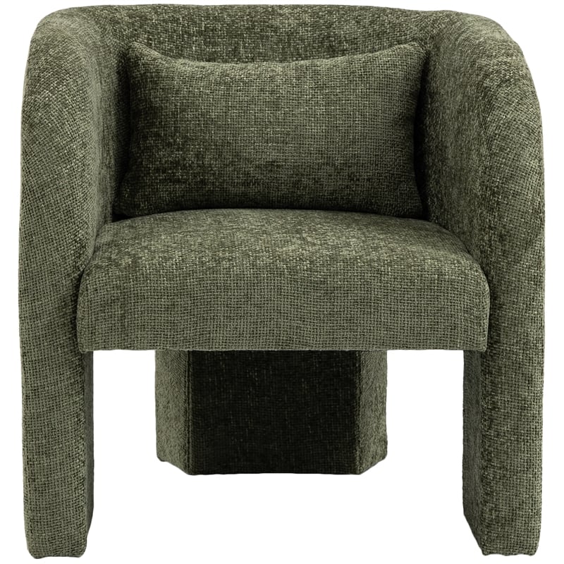 Meridian Furniture Sawyer Green Chenille Fabric Accent Chair
