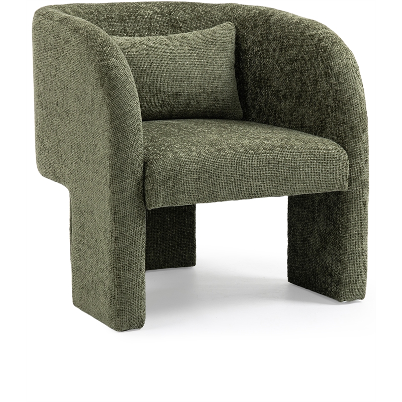 Meridian Furniture Sawyer Green Chenille Fabric Accent Chair