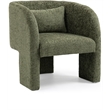 Meridian Furniture Sawyer Green Chenille Fabric Accent Chair