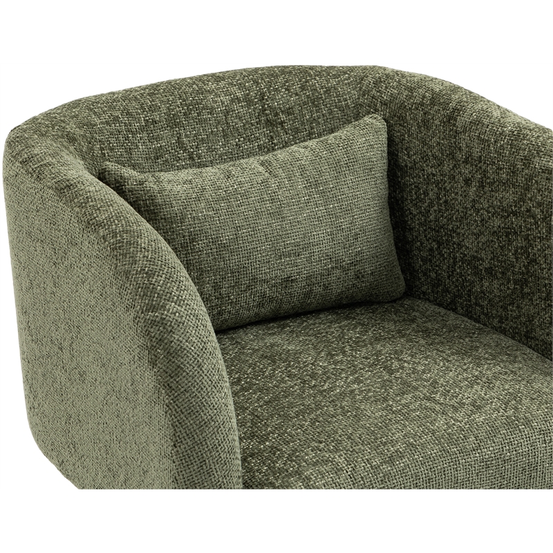 Meridian Furniture Sawyer Green Chenille Fabric Accent Chair