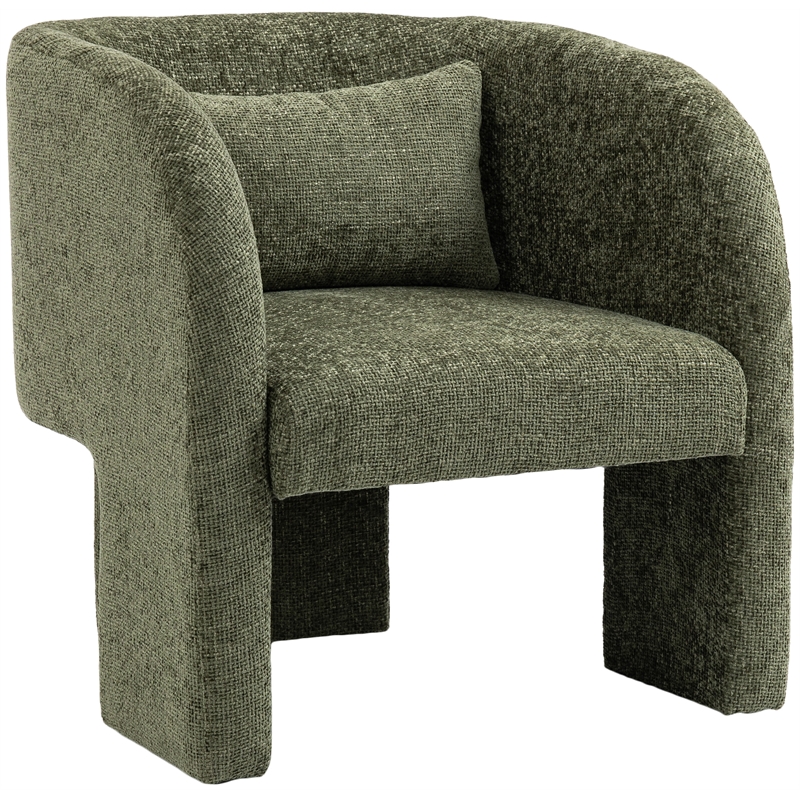 Meridian Furniture Sawyer Green Chenille Fabric Accent Chair