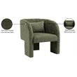 Meridian Furniture Sawyer Green Chenille Fabric Accent Chair