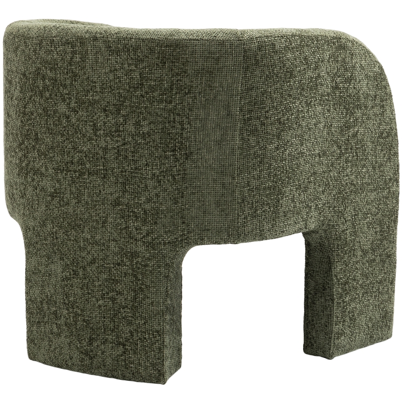 Meridian Furniture Sawyer Green Chenille Fabric Accent Chair