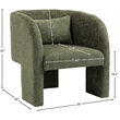 Meridian Furniture Sawyer Green Chenille Fabric Accent Chair