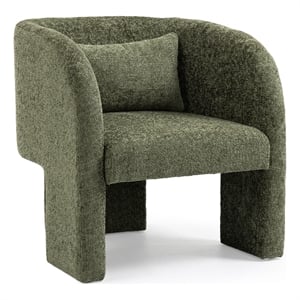 Meridian Furniture Sawyer Green Chenille Fabric Accent Chair