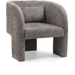 Meridian Furniture Sawyer Grey Chenille Fabric Accent Chair