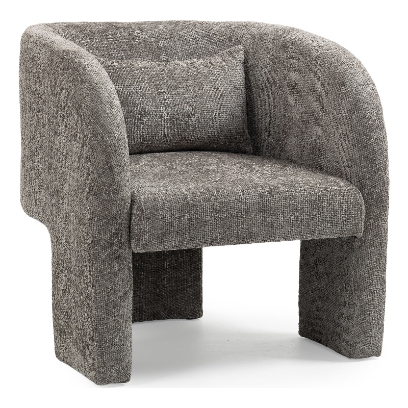 Meridian Furniture Sawyer Grey Chenille Fabric Accent Chair