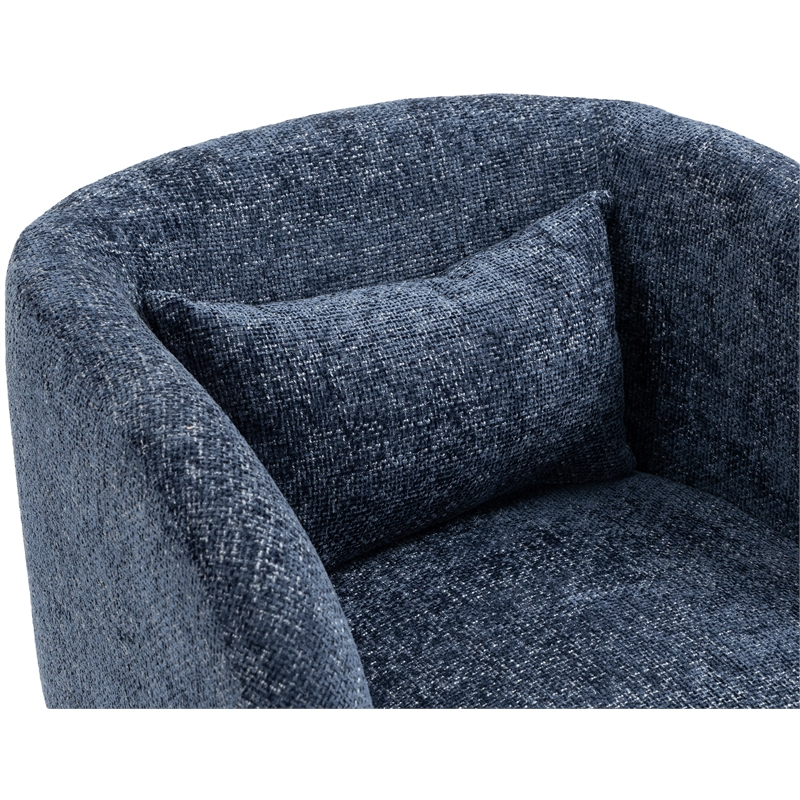 Meridian Furniture Sawyer Navy Chenille Fabric Accent Chair