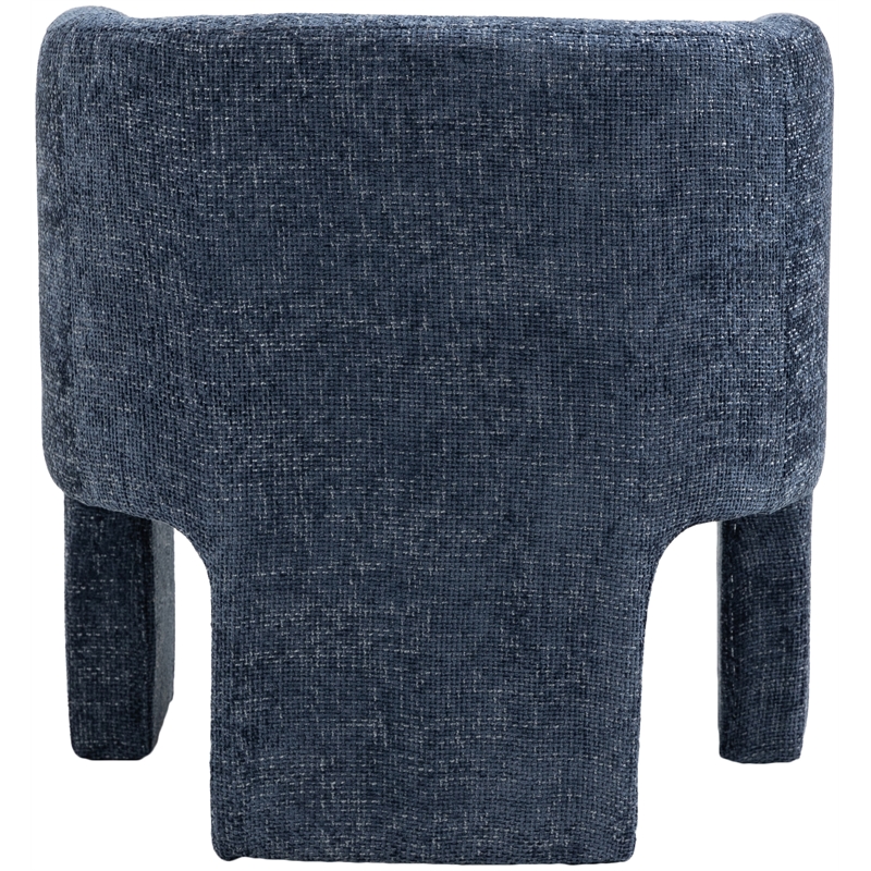 Meridian Furniture Sawyer Navy Chenille Fabric Accent Chair