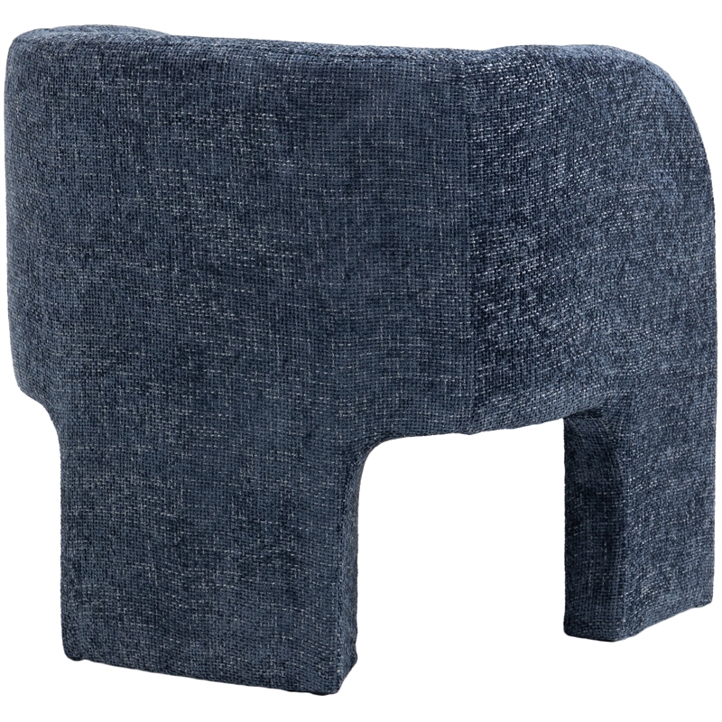 Meridian Furniture Sawyer Navy Chenille Fabric Accent Chair