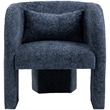 Meridian Furniture Sawyer Navy Chenille Fabric Accent Chair