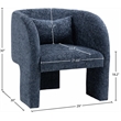 Meridian Furniture Sawyer Navy Chenille Fabric Accent Chair