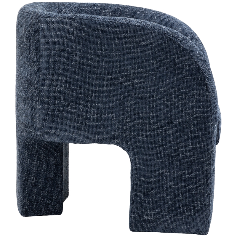 Meridian Furniture Sawyer Navy Chenille Fabric Accent Chair