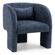 Meridian Furniture Sawyer Navy Chenille Fabric Accent Chair