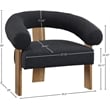 Meridian Furniture Winston Black Boucle Fabric Accent Chair