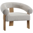 Meridian Furniture Winston Cream Boucle Fabric Accent Chair