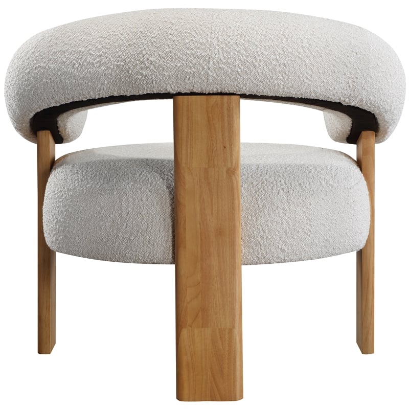 Meridian Furniture Winston Cream Boucle Fabric Accent Chair