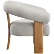 Meridian Furniture Winston Cream Boucle Fabric Accent Chair