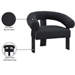 Meridian Furniture Winston Black Boucle Fabric Accent Chair