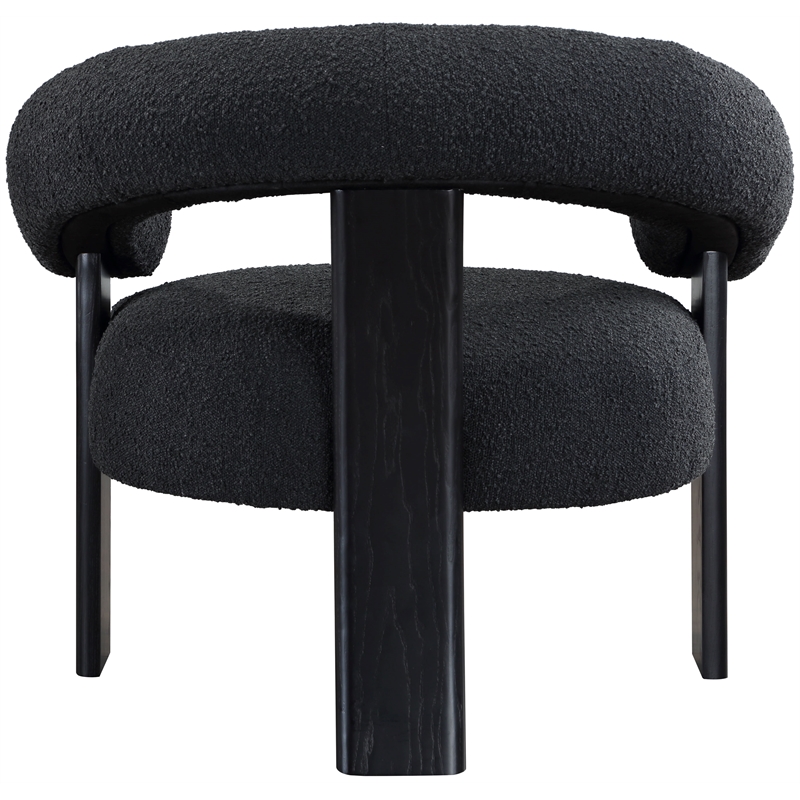 Meridian Furniture Winston Black Boucle Fabric Accent Chair