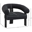Meridian Furniture Winston Black Boucle Fabric Accent Chair