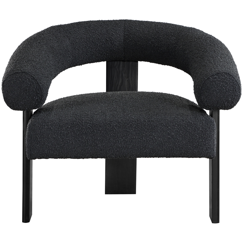 Meridian Furniture Winston Black Boucle Fabric Accent Chair