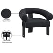 Meridian Furniture Winston Black Boucle Fabric Accent Chair