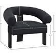 Meridian Furniture Winston Black Boucle Fabric Accent Chair