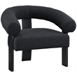 Meridian Furniture Winston Black Boucle Fabric Accent Chair