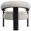 Meridian Furniture Winston Cream Boucle Fabric Accent Chair