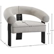Meridian Furniture Winston Cream Boucle Fabric Accent Chair