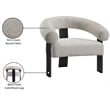 Meridian Furniture Winston Cream Boucle Fabric Accent Chair