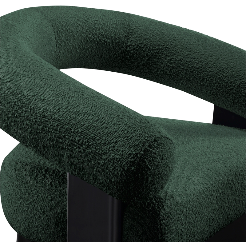 Meridian Furniture Winston Green Boucle Fabric Accent Chair