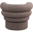 Meridian Furniture Valentina Brown Linen Textured Fabric Accent Swivel Chair