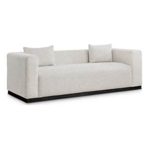 Meridian Furniture Alfie Beige Linen Textured Fabic Sofa