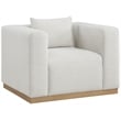 Meridian Furniture Alfie Cream Linen Textured Fabic Chair