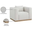 Meridian Furniture Alfie Cream Linen Textured Fabic Chair