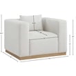 Meridian Furniture Alfie Cream Linen Textured Fabic Chair