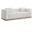 Meridian Furniture Alfie Cream Linen Textured Fabic Sofa