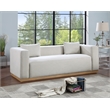 Meridian Furniture Alfie Cream Linen Textured Fabic Sofa