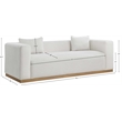 Meridian Furniture Alfie Cream Linen Textured Fabic Sofa