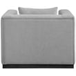 Meridian Furniture Alfie Grey Linen Textured Fabic Chair